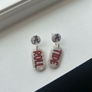 Alabama Crimson Tide Earrings glitter